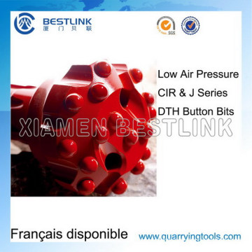 Low Air Pressure J Series DTH Button Bits for Quarrying